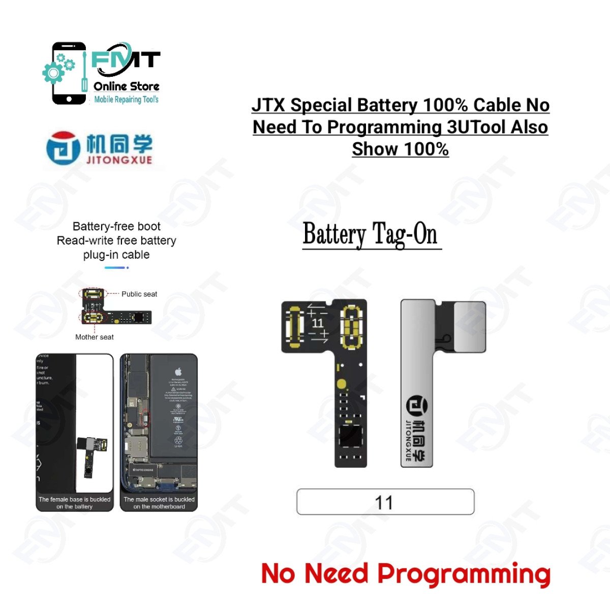 11 JTX External Battery Health Repair Cable