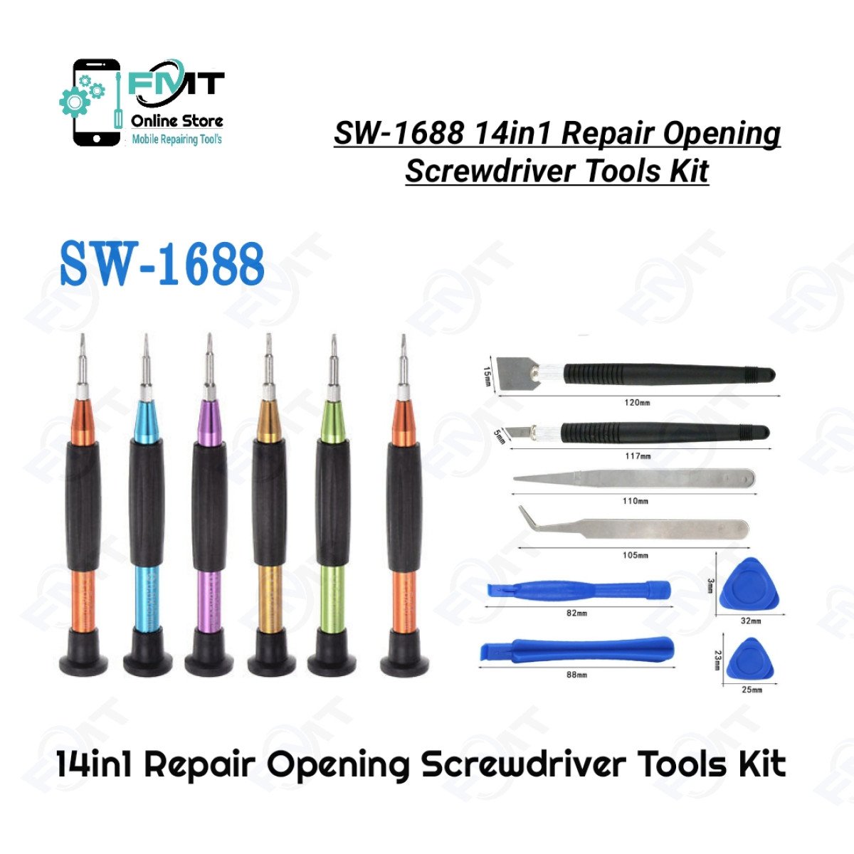 SW-1688 14in1 Repair Opening Screwdriver Tools Set