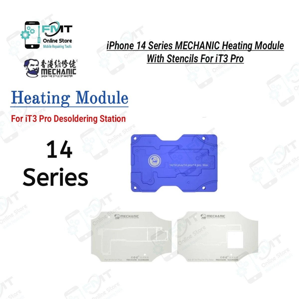 iPhone 14 Series MECHANIC Heating Module With Stencils For iT3 Pro