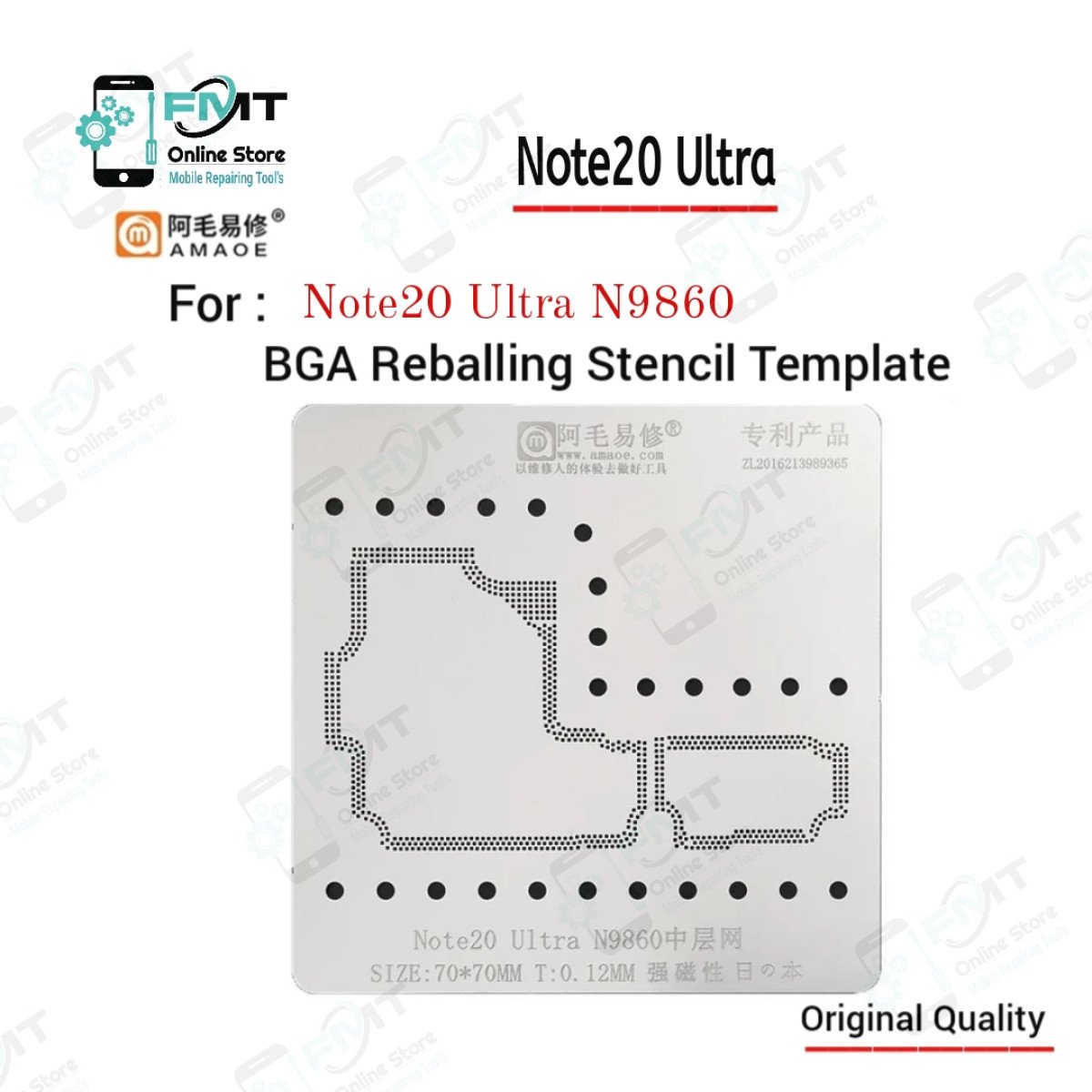 Note20 Ultra AMAOE Middle Board Reballing Stencil