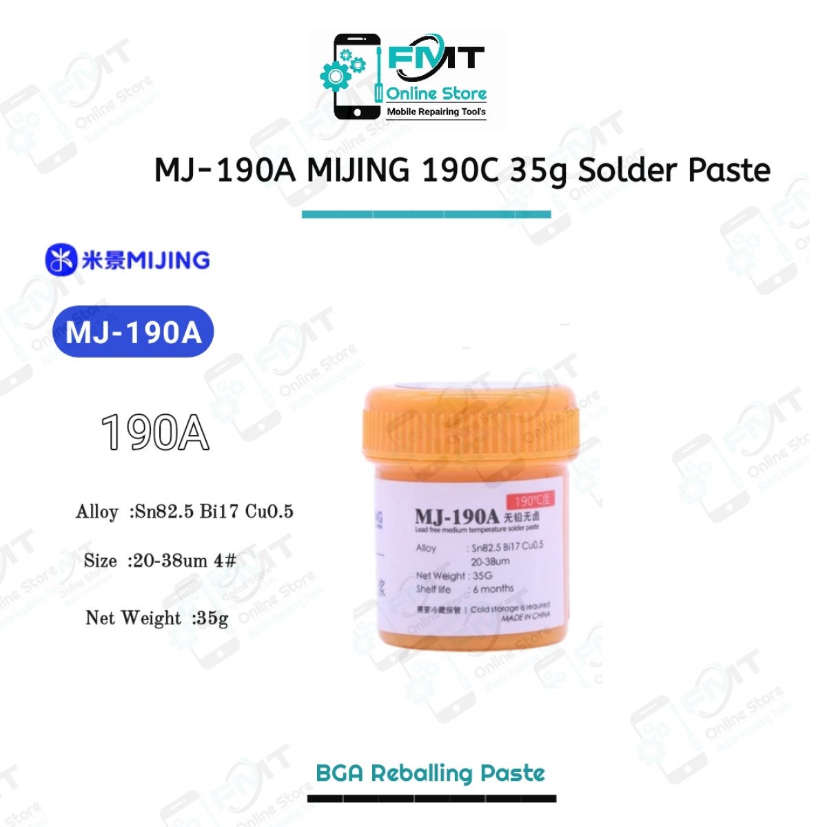 MJ-190A MIJING 190C 35g Reballing Solder Paste
