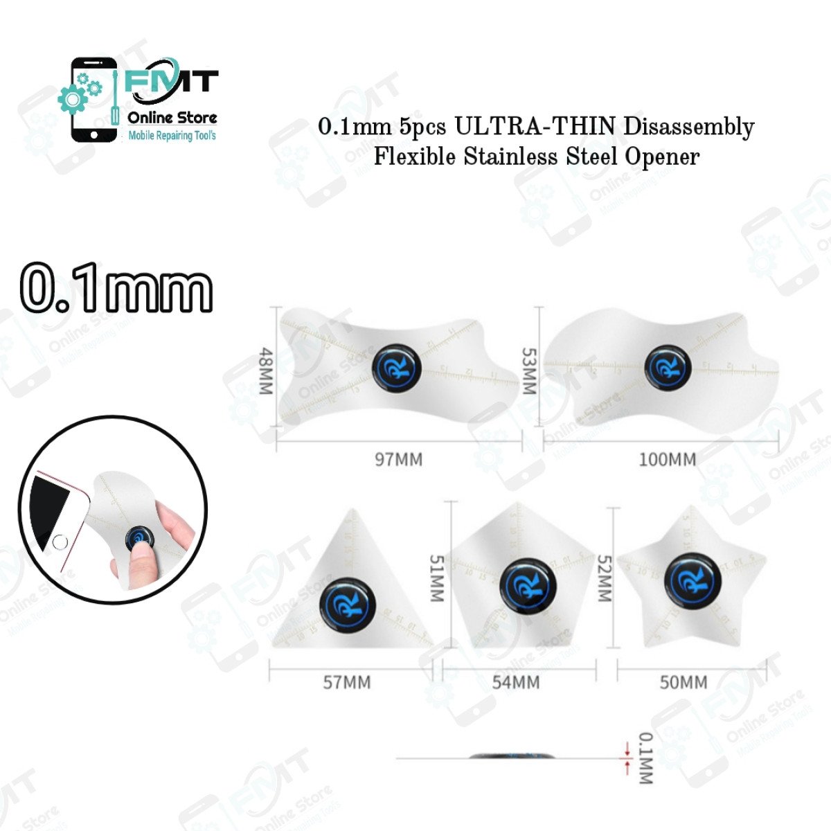 0.1mm 5pcs ULTRA-THIN Disassembly Flexible Stainless Steel Opening Tools