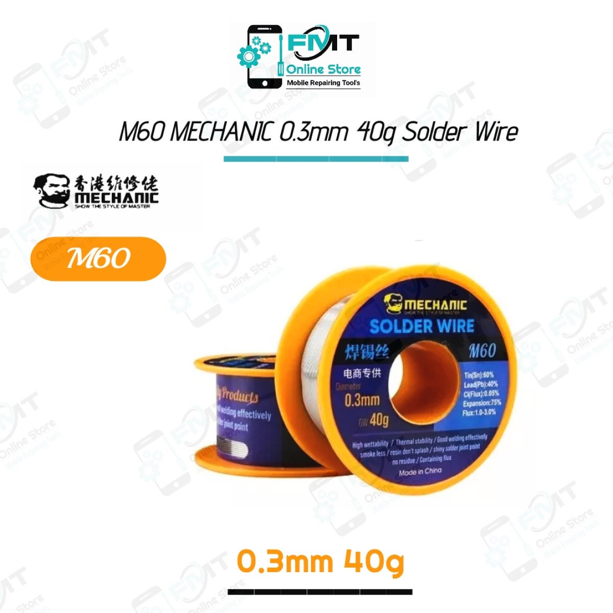 M60 MECHANIC 0.3mm 40g Solder Wire
