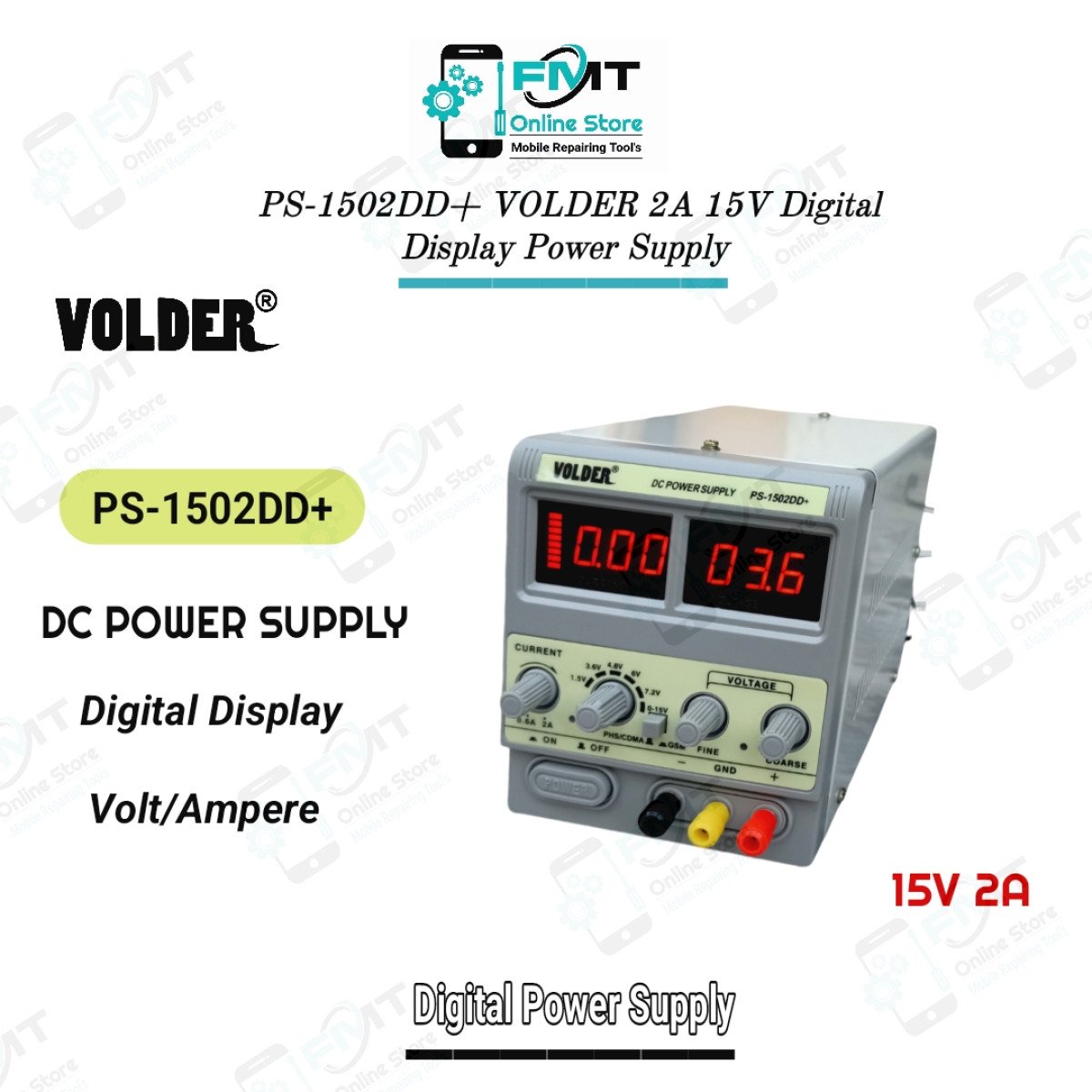PS-1502DD+ VOLDER 15V 2A DIGITAL Display DC Power Supply