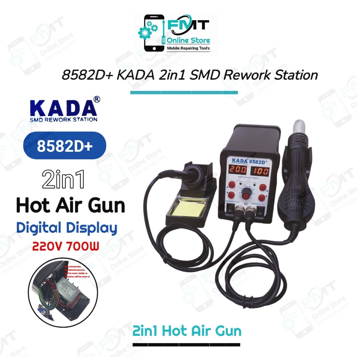 8582D+ KADA 2in1 SMD Rework Station