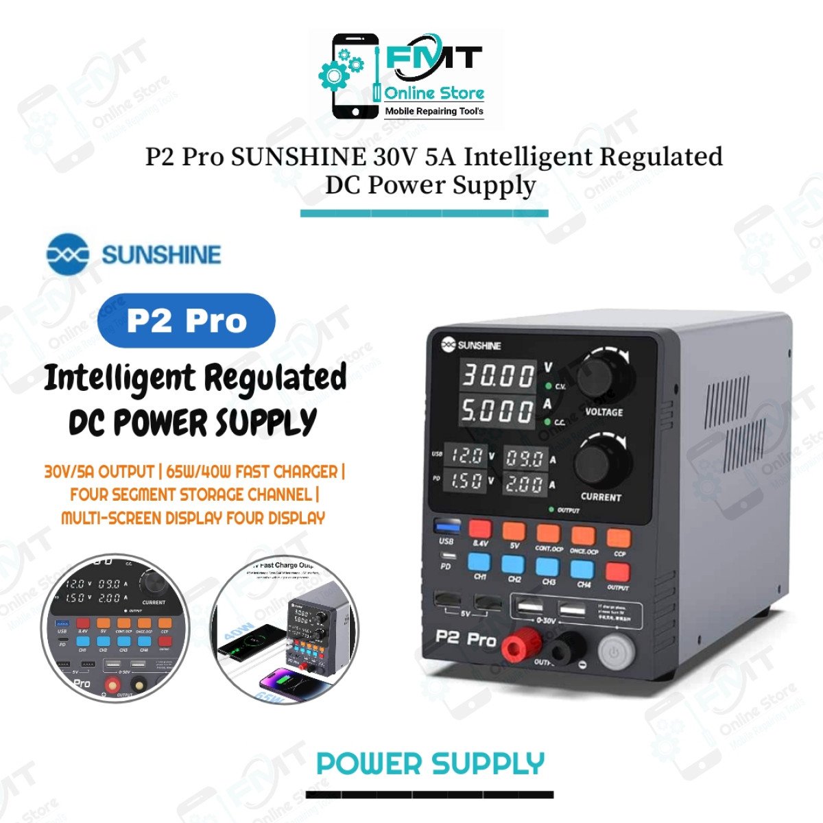 P2 Pro SUNSHINE 30V 5A Intelligent Regulated DC Power Supply