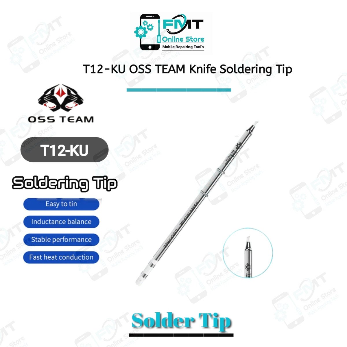 T12-KU OSS TEAM T12 Series Knife Soldering Tip
