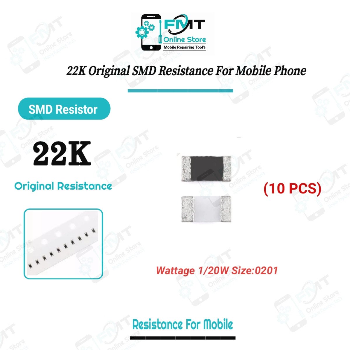 22K 10pcs Original SMD Resistance For Mobile Phone