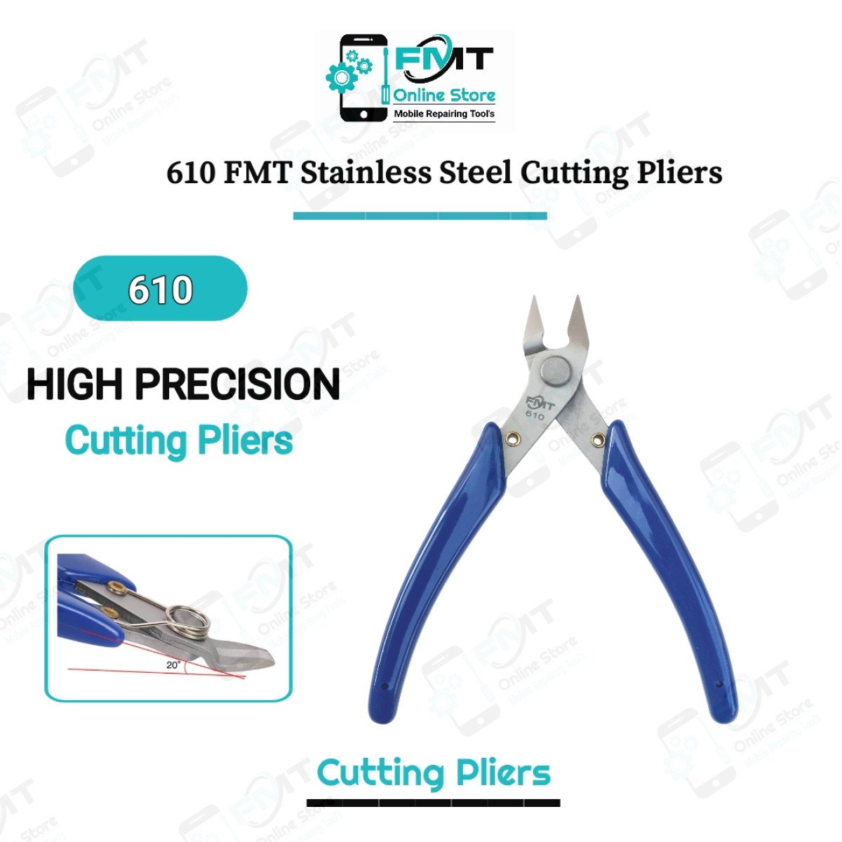 610 FMT Stainless Steel Diagonal Pliers