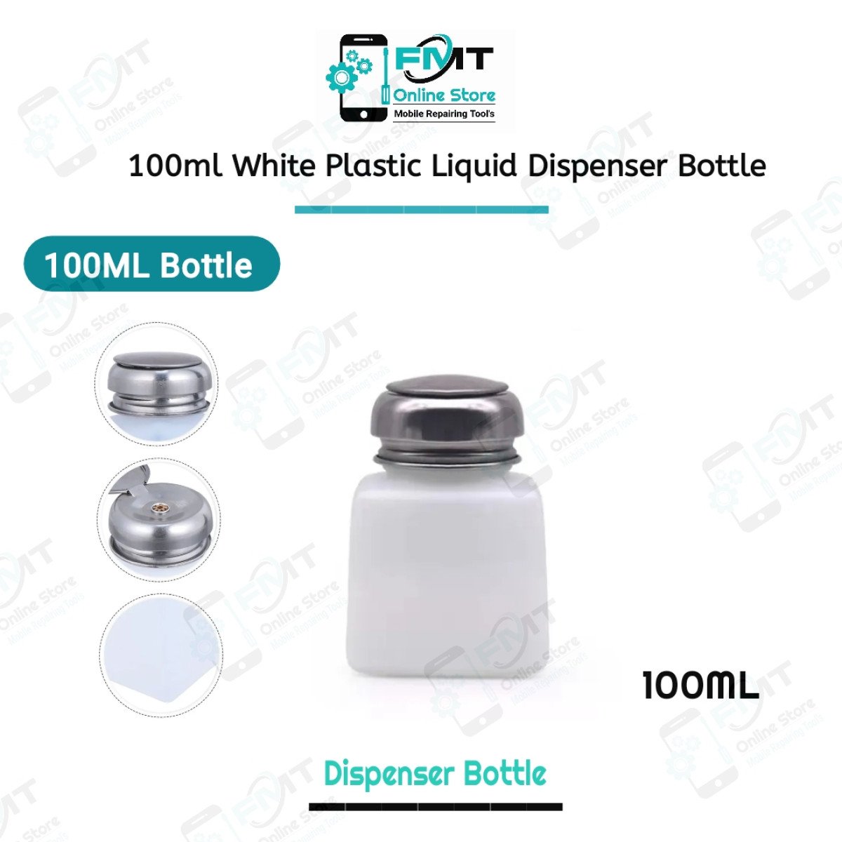 100ML White Plastic Liquid Dispenser Bottle