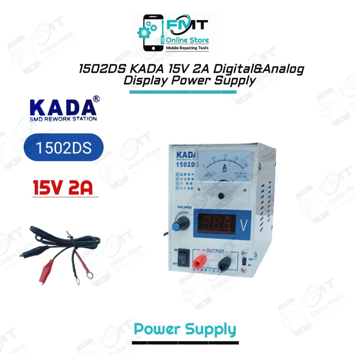 1502DS KADA 15V 2A Digital&Analog Display Power Supply