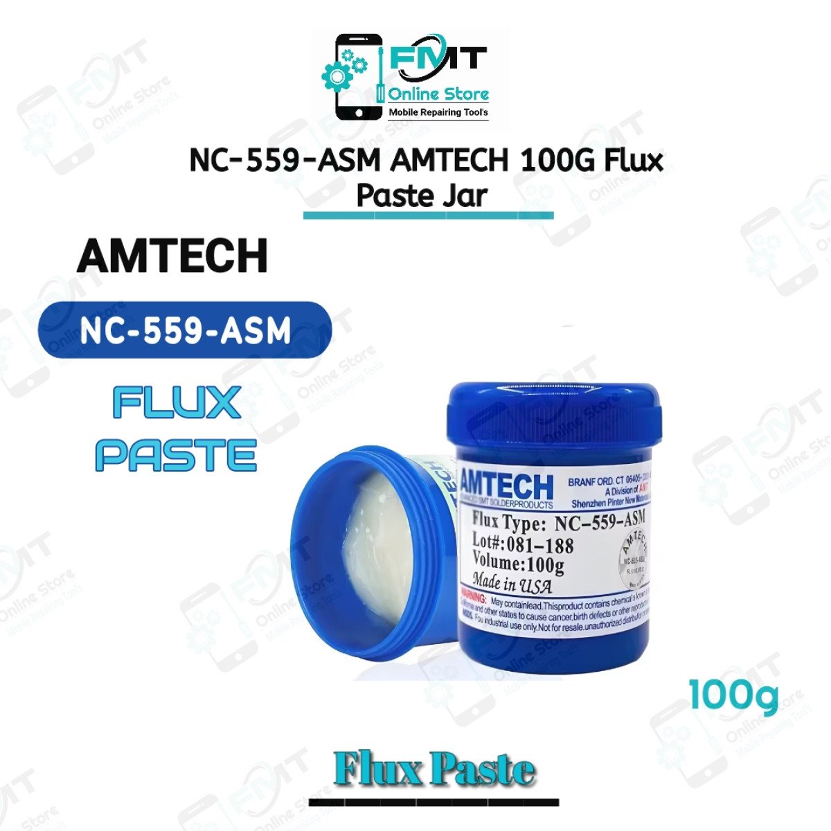 NC-559-ASM AMTECH 100G Flux Paste Jar
