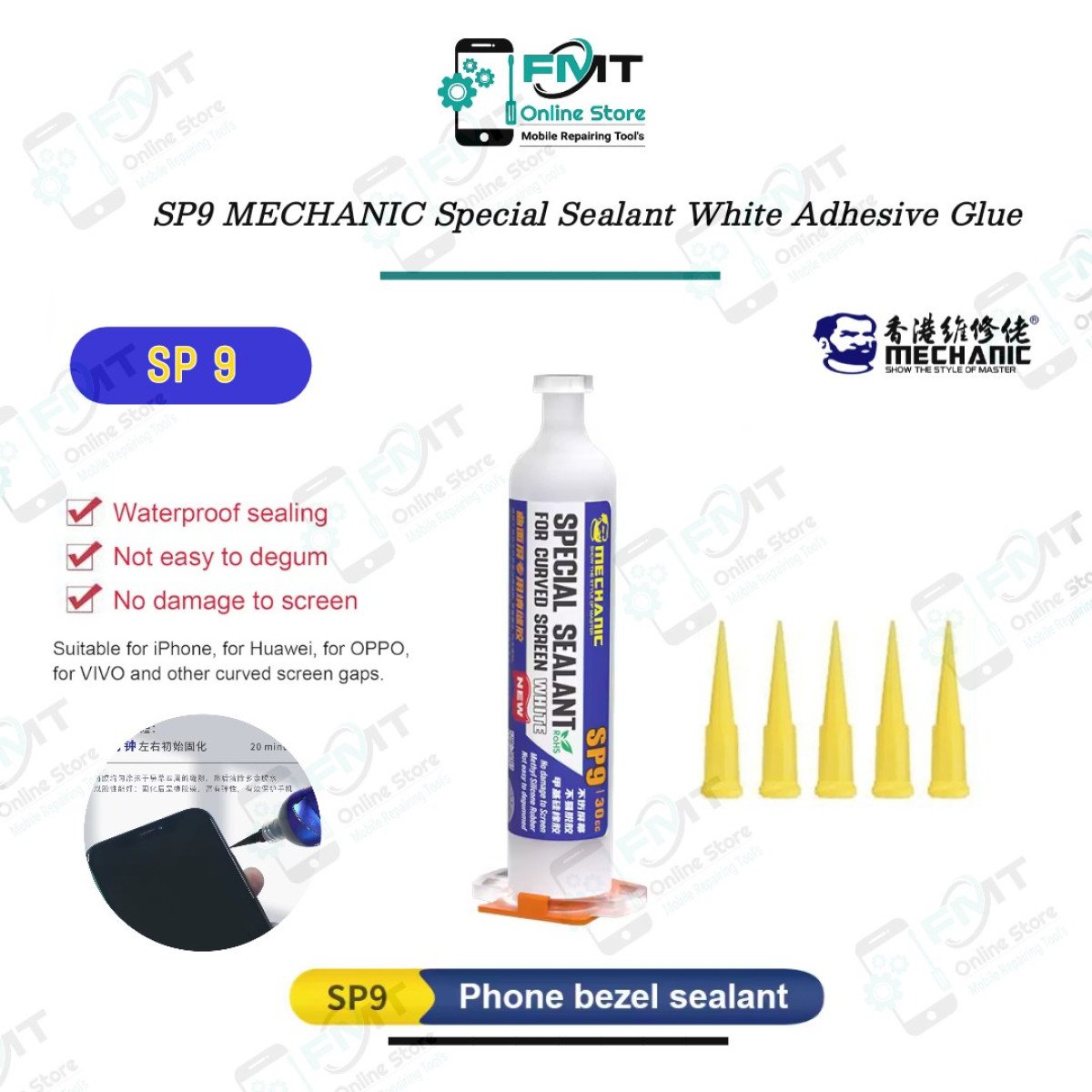 SP9 MECHANIC Special Sealant White Adhesive Glue