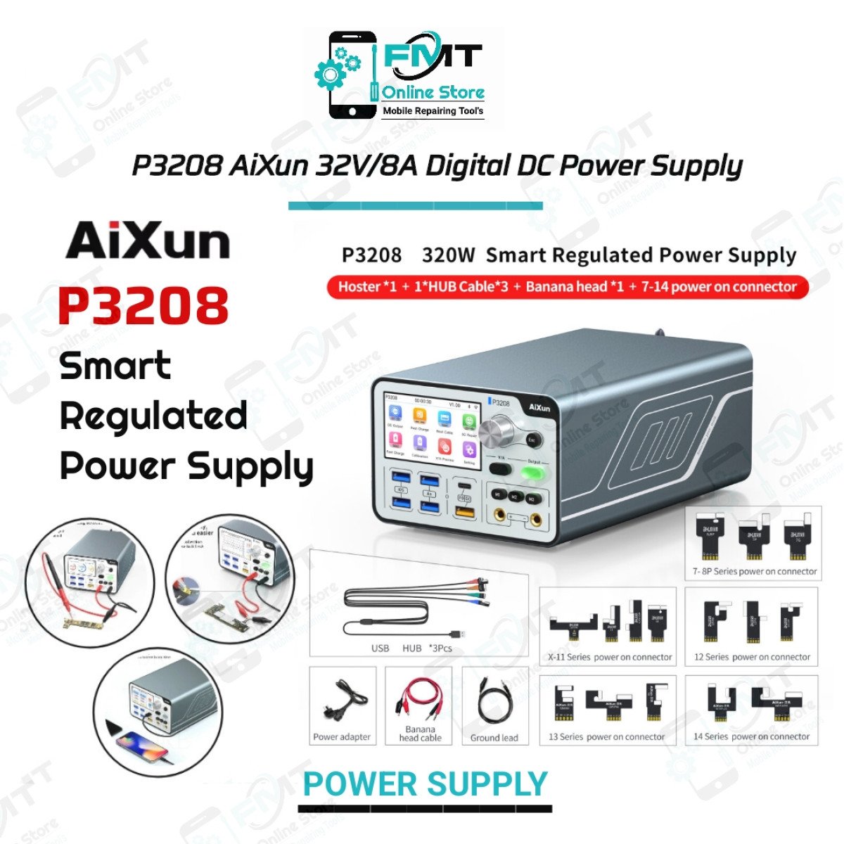 P3208 AIXUN 32V/8A Digital Display DC Power Supply