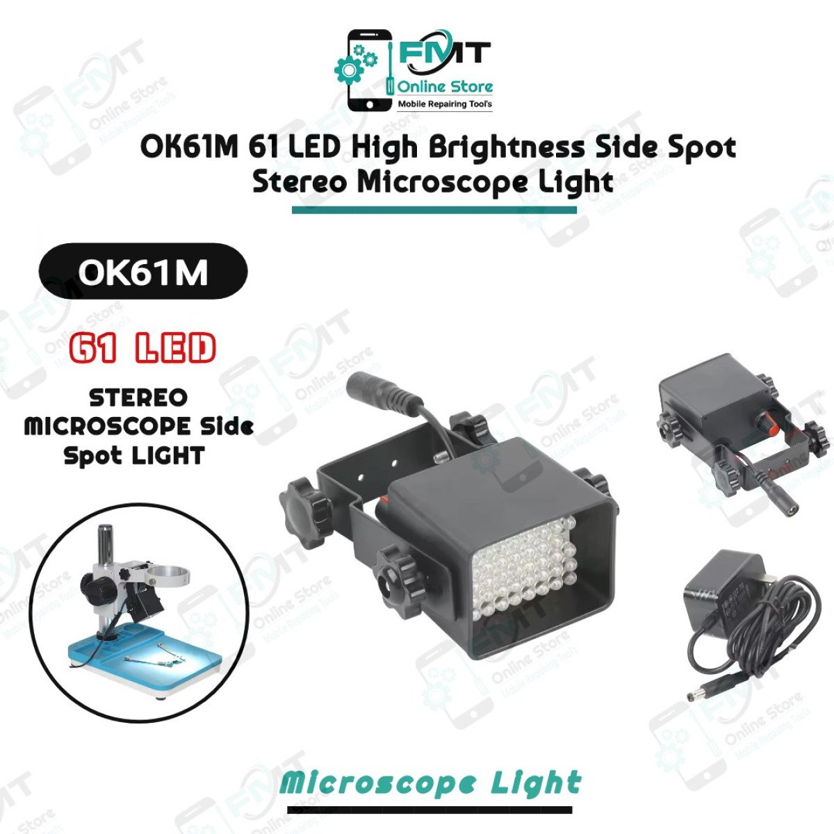 OK61M 61 LED High Brightness Side Spot Stereo Microscope Light