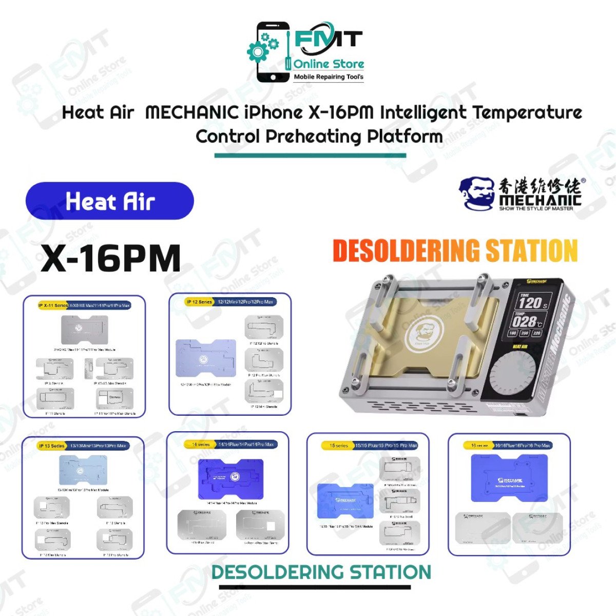 Heat Air MECHANIC iPhone X-16PM Intelligent Temperature Control Preheating Platform