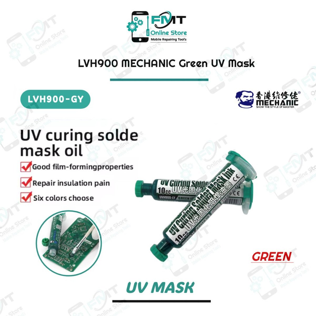 UVH900-GY MECHANIC Green UV Curing Solder Mask Ink