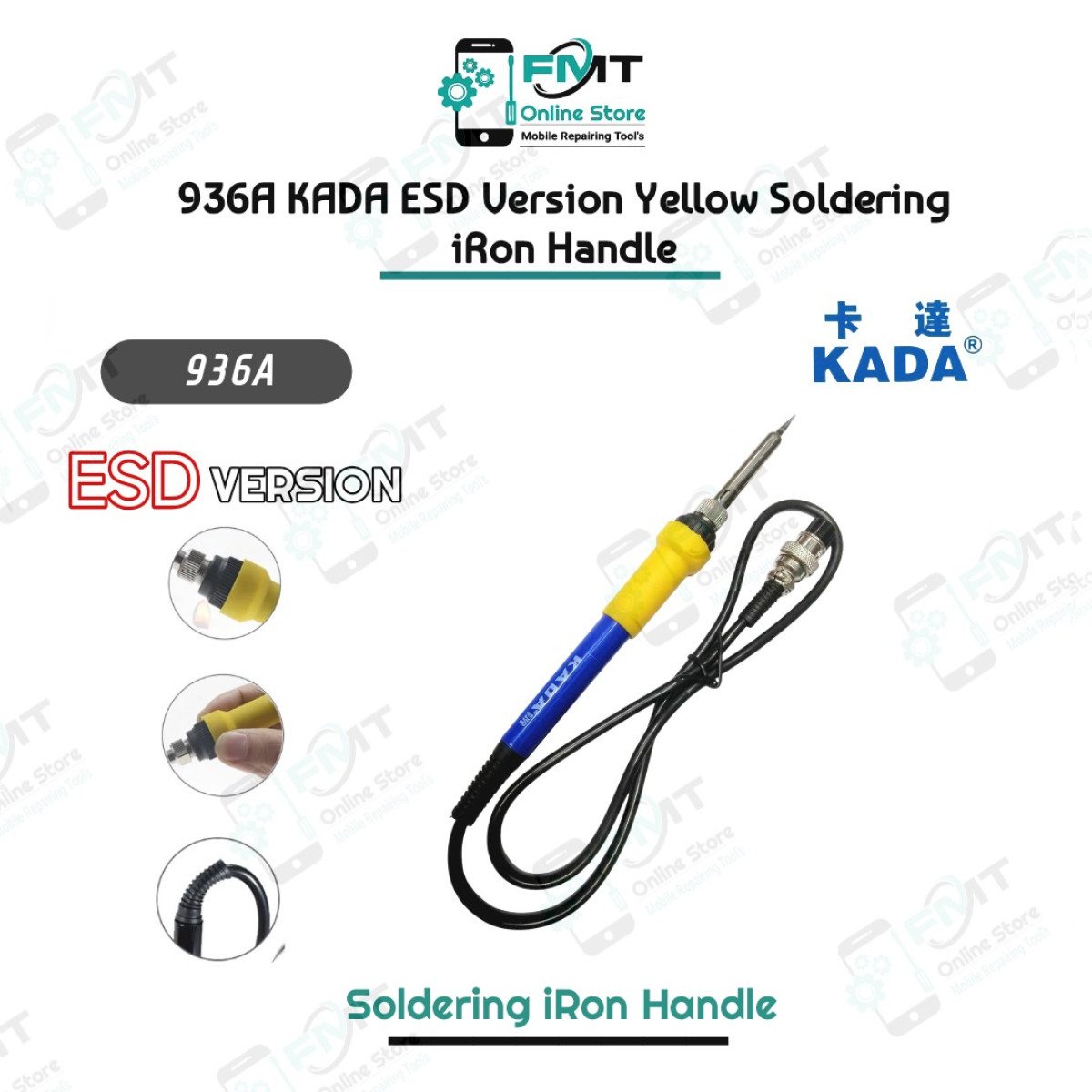 936A KADA Yellow ESD Version Soldering iRon Handle