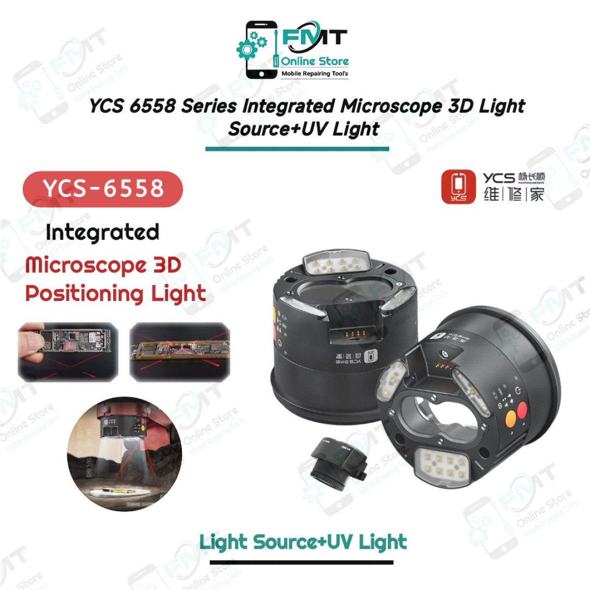 YCS 6558 Series Integrated Microscope 3D Light Source+UV Light