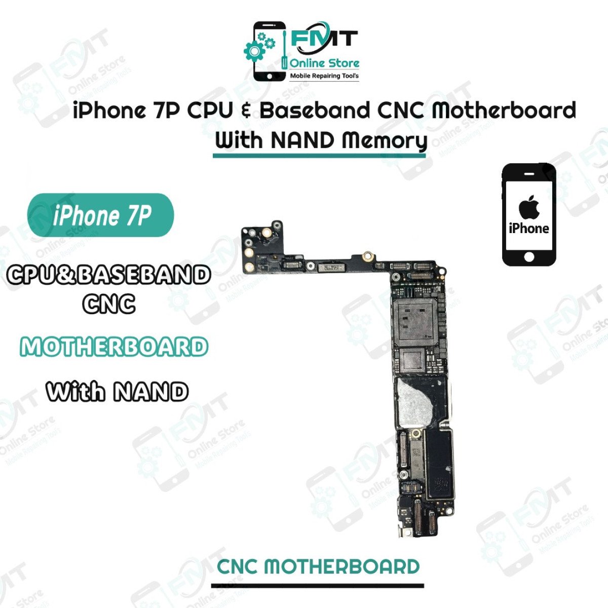 iPhone 7P CPU & Baseband CNC Motherboard With NAND Memory