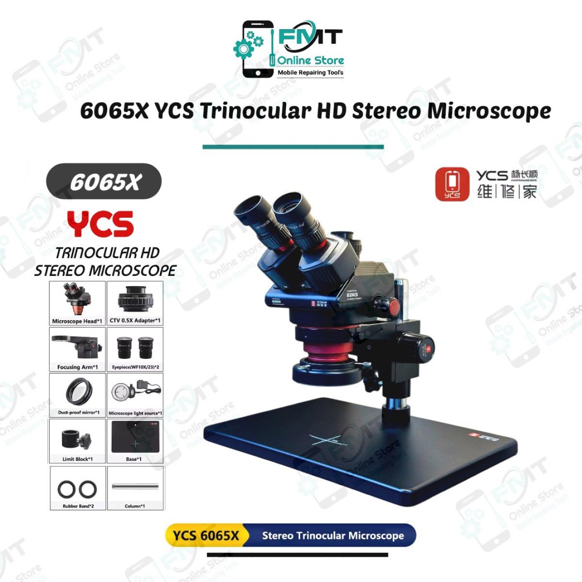 6065X YCS Trinocular HD Stereo Microscope