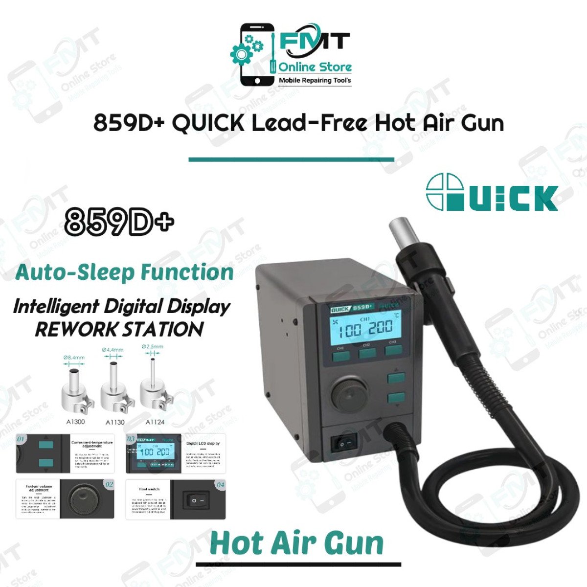 859D+ QUICK Lead-Free Hot Air Gun