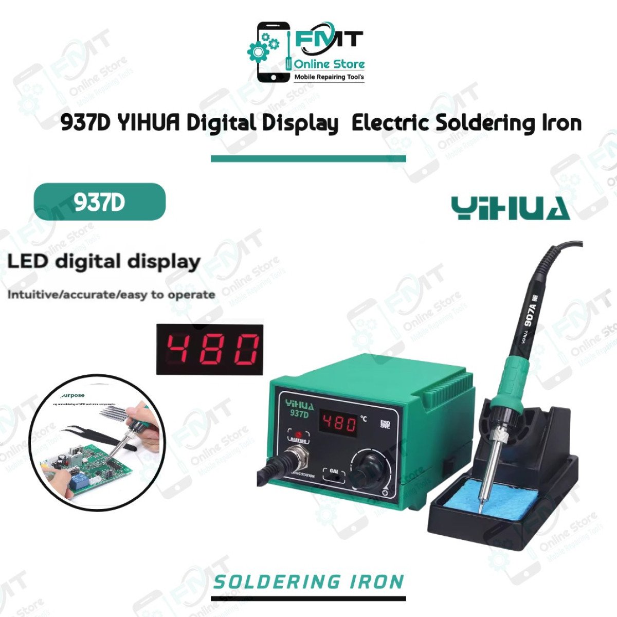 937D YIHUA Digital Display Adjustable Temperature Soldering iron