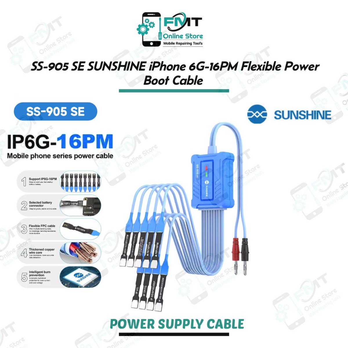 SS-905 SE SUNSHINE iPhone 6G-16PM Flexible Power Supply Cable