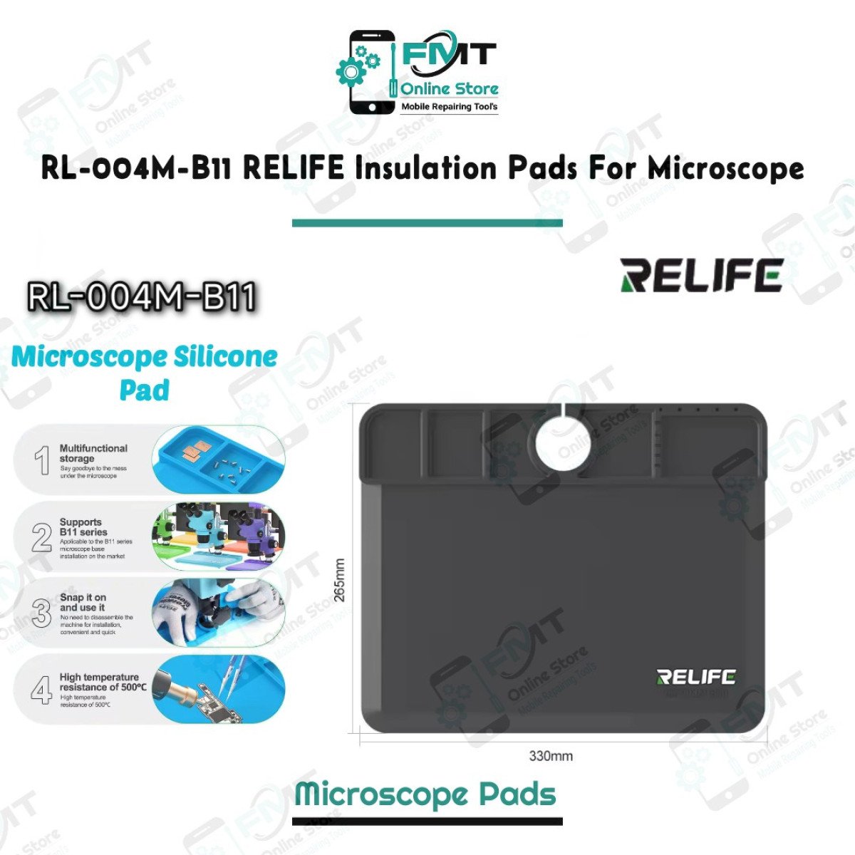 RL-004M-B11 Black RELIFE Insulation Pads For Microscope