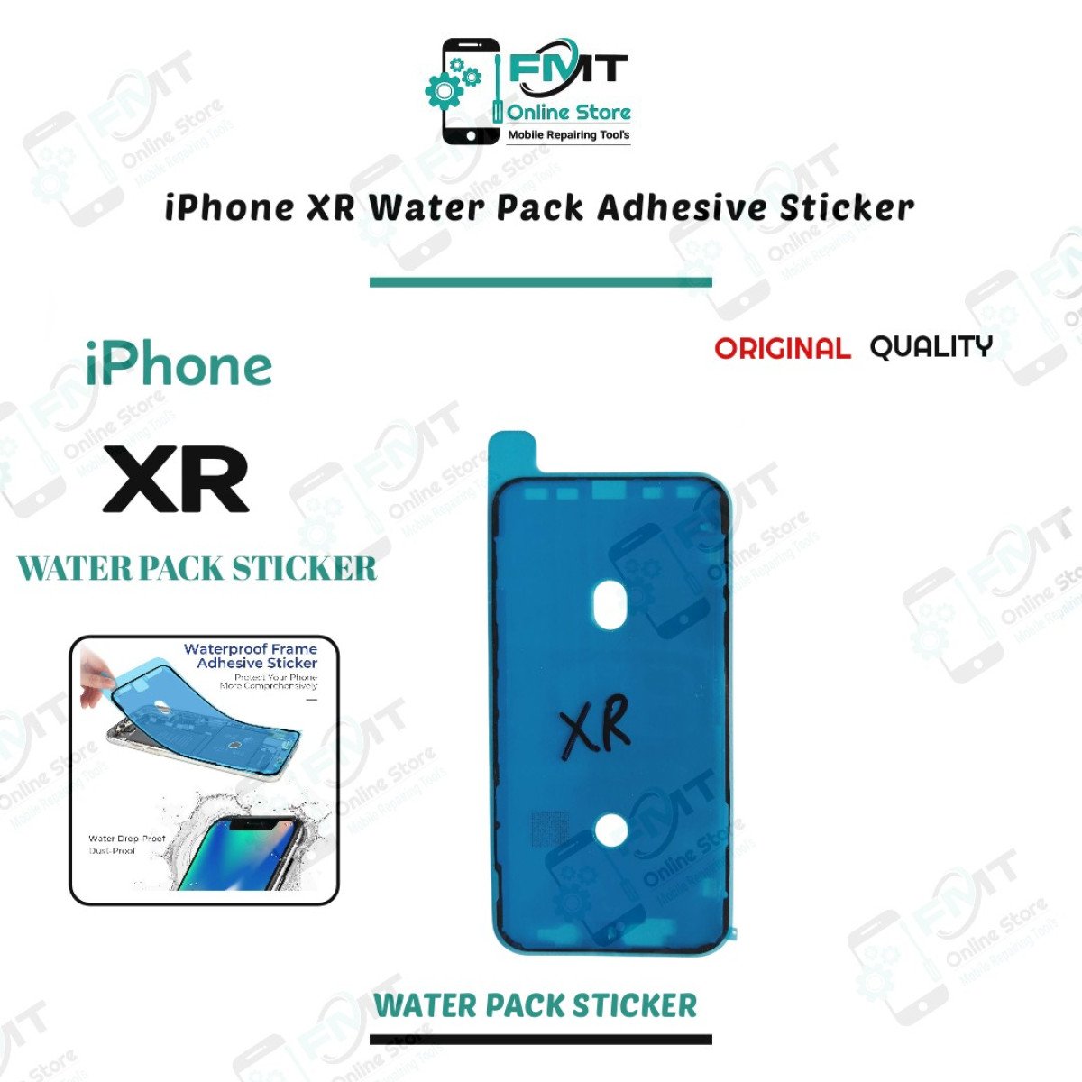 iPhone XR Water Pack Adhesive Sticker