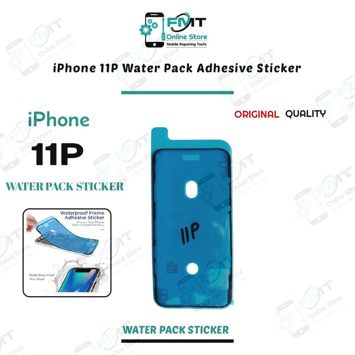 iPhone 11P Water Pack Adhesive Sticker