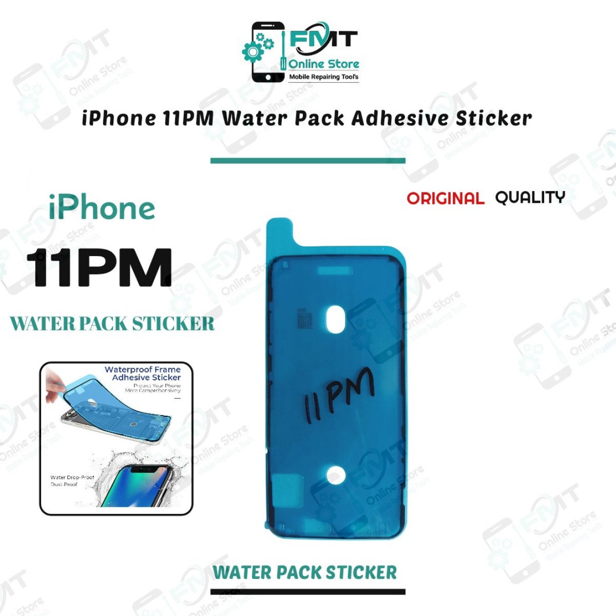 iPhone 11PM Water Pack Adhesive Sticker