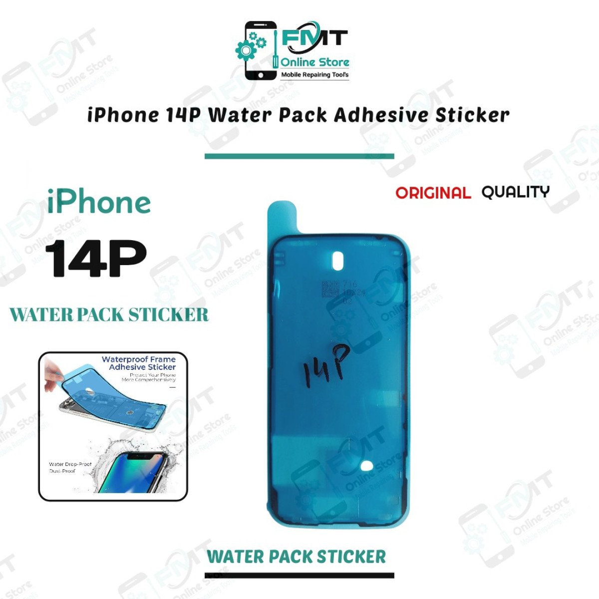 iPhone 14P Water Pack Adhesive Sticker
