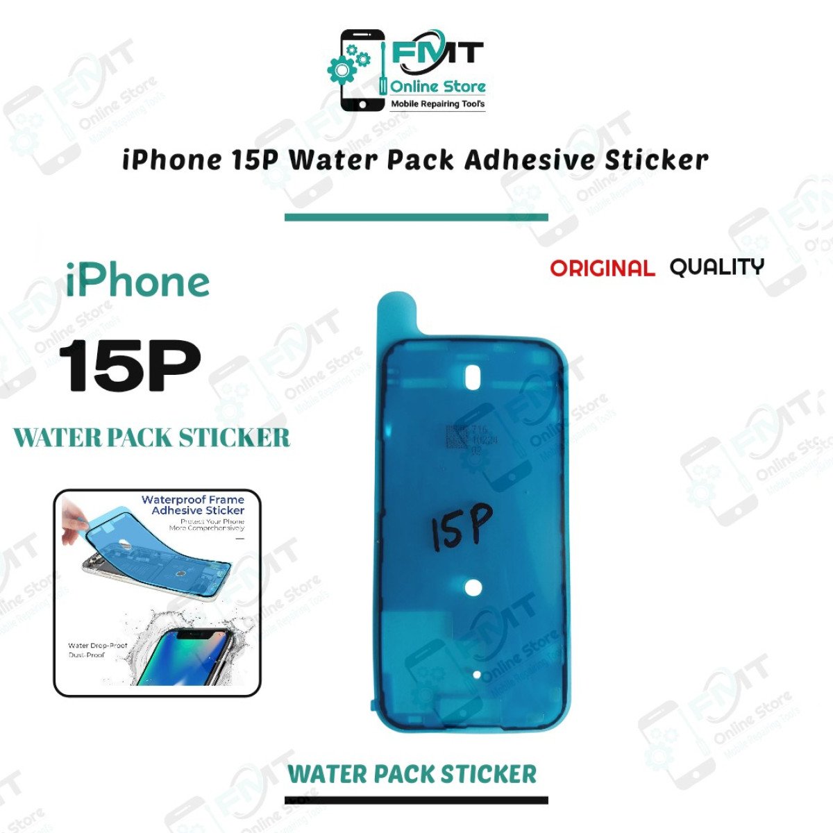 iPhone 15P Water Pack Adhesive Sticker