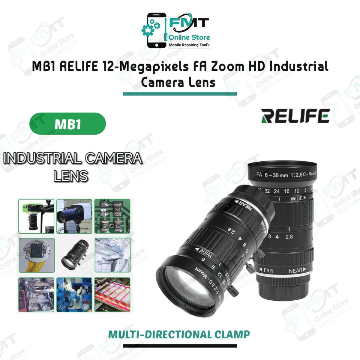 MB1 RELIFE 12-MEGAPIXELS FA  Zoom HD Industrial Camera Lens