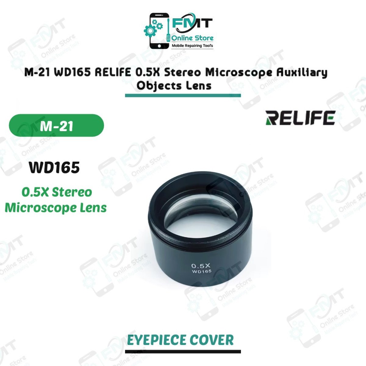 M-21 WD165 RELIFE 0.5X Stereo Microscope Auxiliary Objects Lens