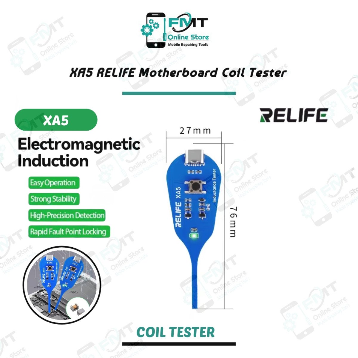 XA5 RELIFE Motherboard Coil Tester Inductor Detector Tool