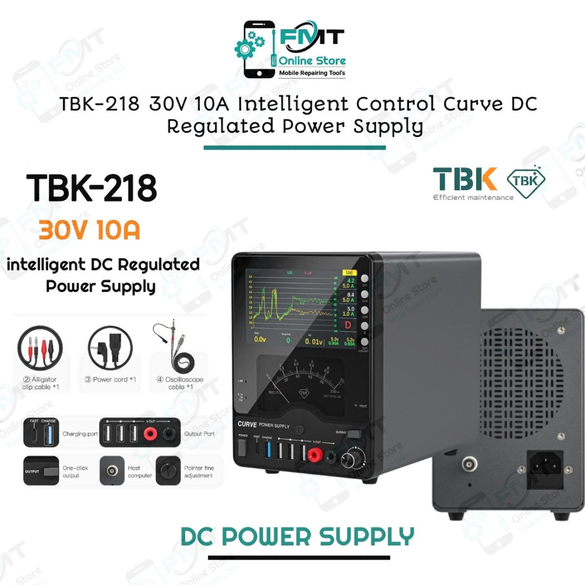 TBK-218 30V 10A Intelligent Control Curve DC Regulated Power Supply