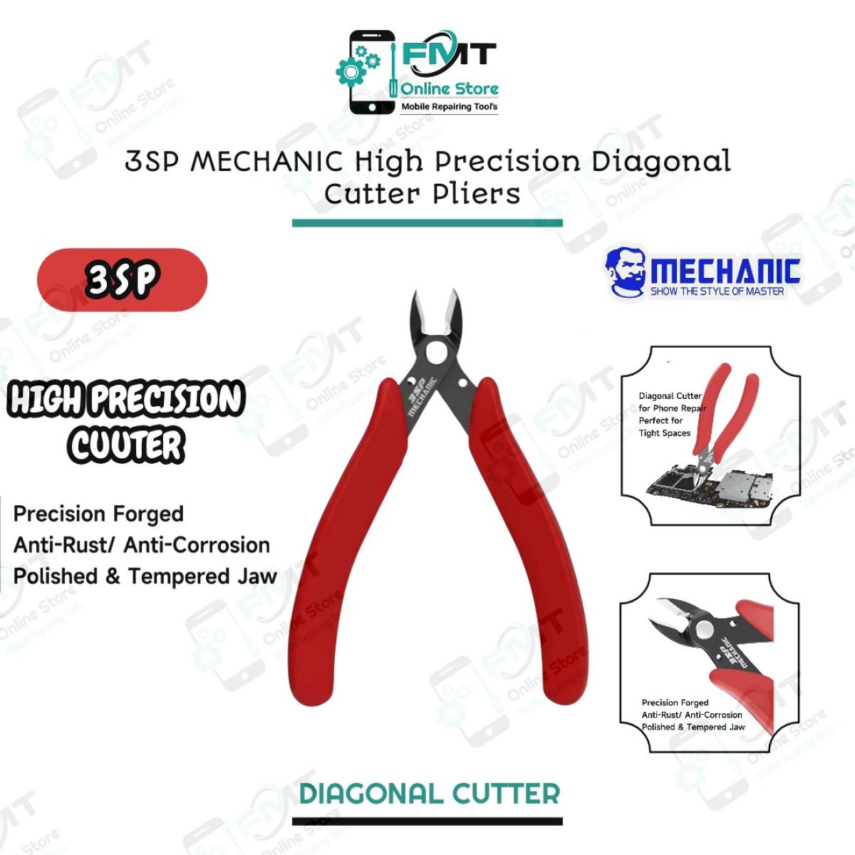 3SP MECHANIC High Precision Diagonal Cutter Pliers