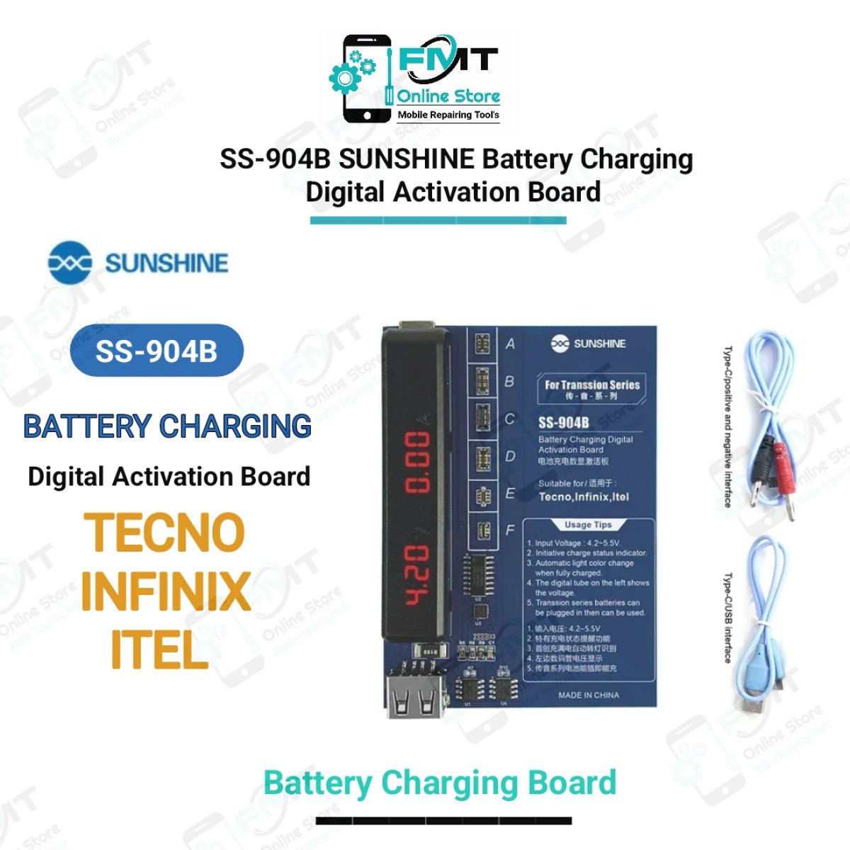 SS-904B SUNSHINE TECNO INFINIX Battery Activation Board