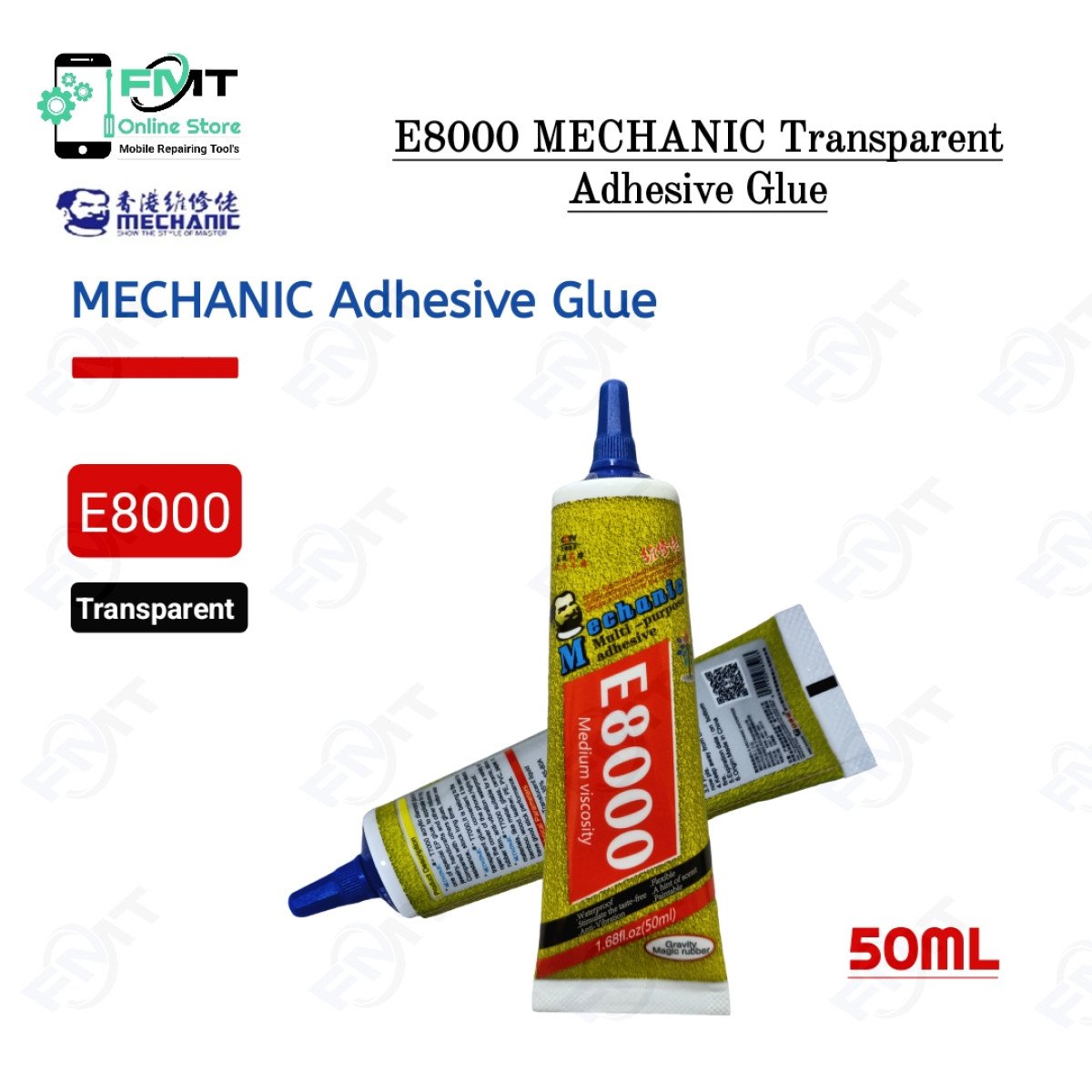 E8000 MECHANIC Transparent Adhesive Glue