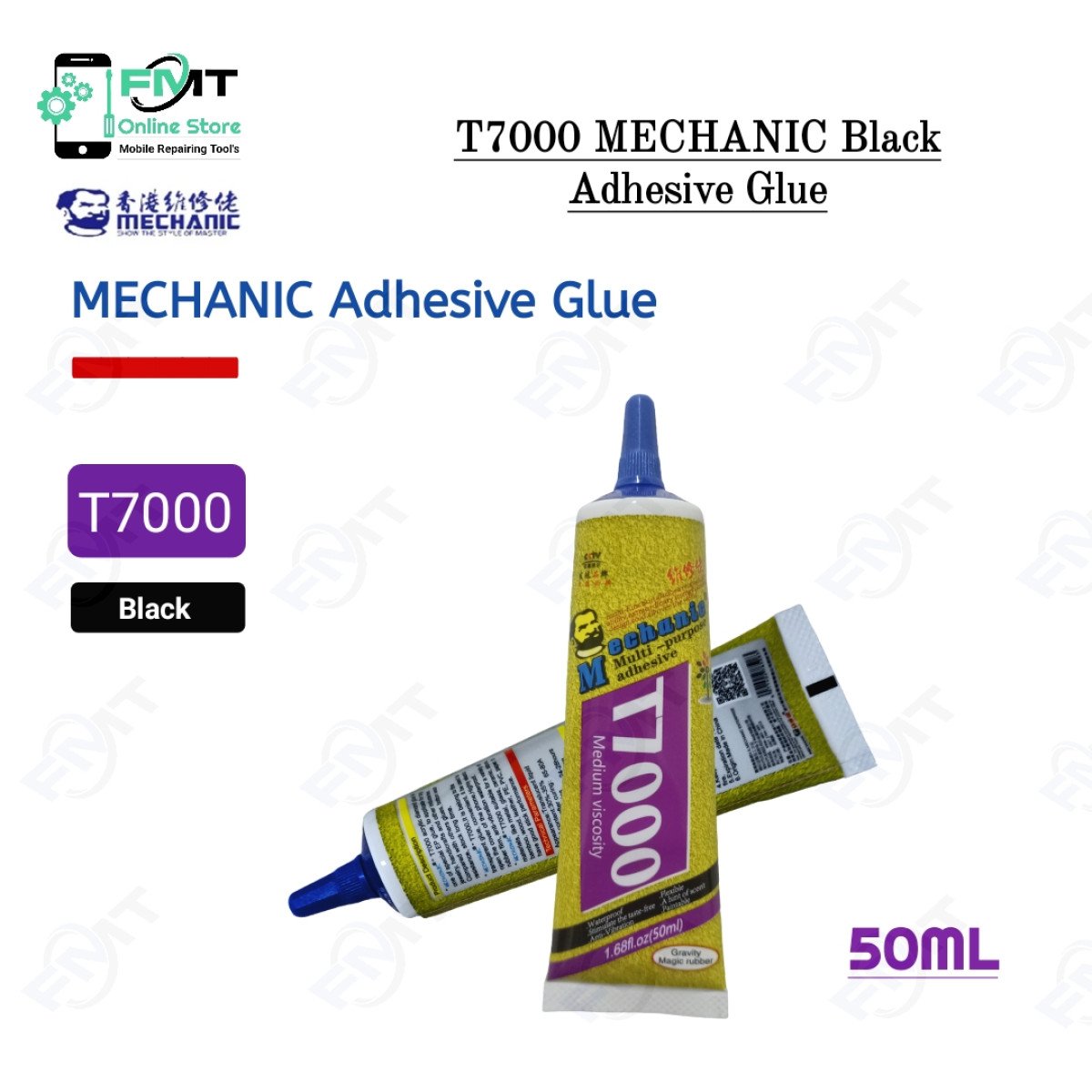 T7000 MECHANIC Black Adhesive Glue