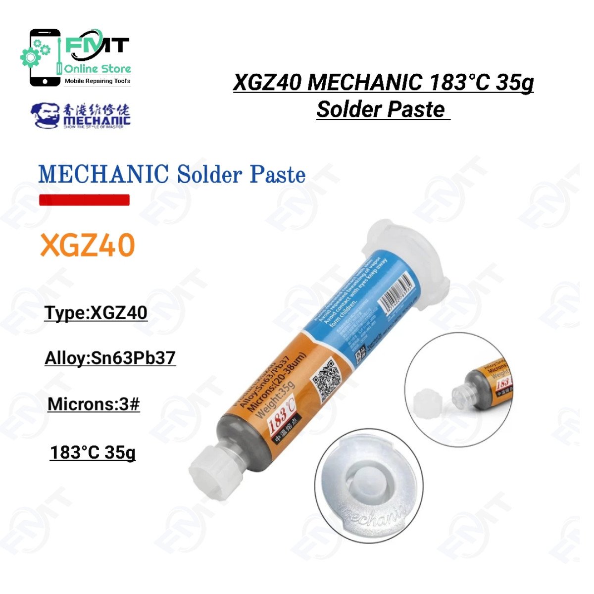 XGZ40 MECHANIC 183 35g Solder Paste